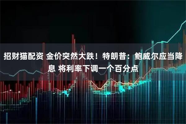 招财猫配资 金价突然大跌！特朗普：鲍威尔应当降息 将利率下调一个百分点