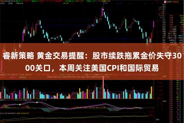 睿新策略 黄金交易提醒：股市续跌拖累金价失守3000关口，本周关注美国CPI和国际贸易