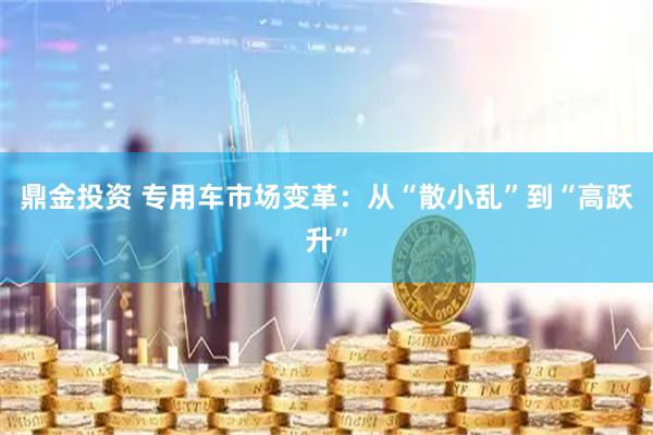 鼎金投资 专用车市场变革:从“散小乱”到“高跃升”
