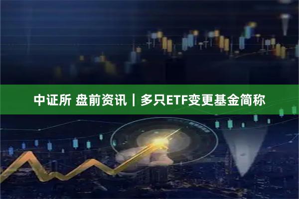 中证所 盘前资讯|多只ETF变更基金简称